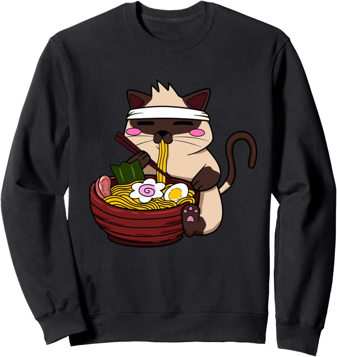 Anime Siamese Ramen Japanisch Ramen Leben Nudel Sweatshirt