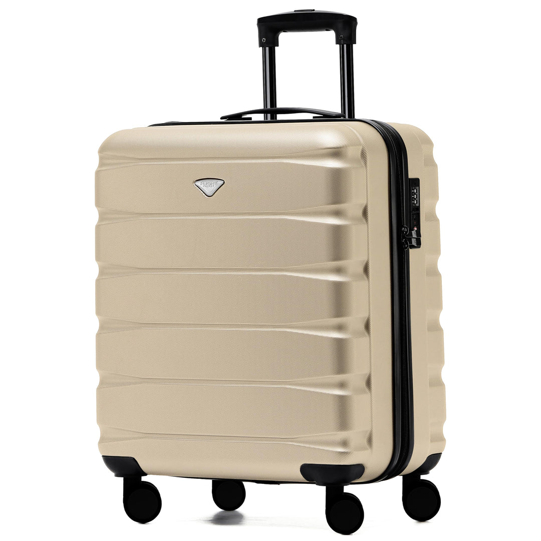 Flight Knight Leichte 4-rad-abs-hartschalenkoffer, Handgepack, Zugelassen Fur Fluggesellschaften, Ei