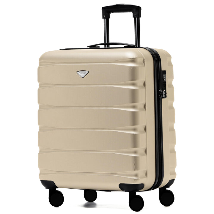 Flight Knight Leichte 4-rad-abs-hartschalenkoffer, Handgepack, Zugelassen Fur Fluggesellschaften, Ei