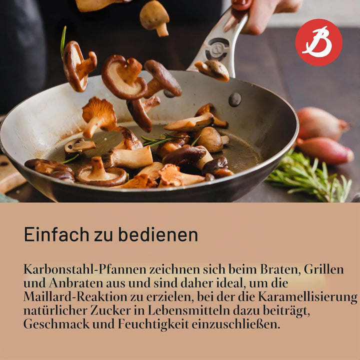 de Buyer - Bratpfanne MINERAL B PRO aus Eisenstahl - 28 cm - 5680.28 Durchmesser 28 cm, Durchmesser