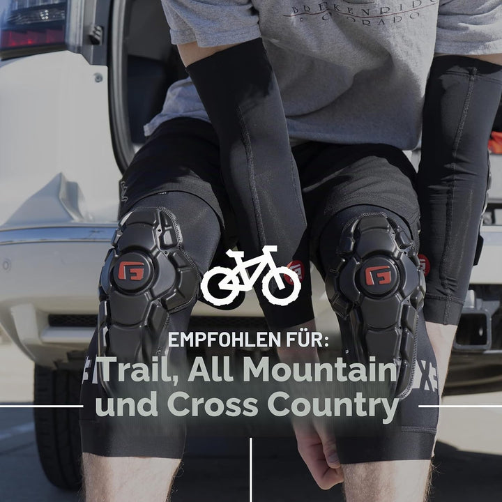 G-Form Pro-X3 Mountainbike-Knieschützer - Knieschoner für Männer und Frauen - Schwarz, Jugendliche L