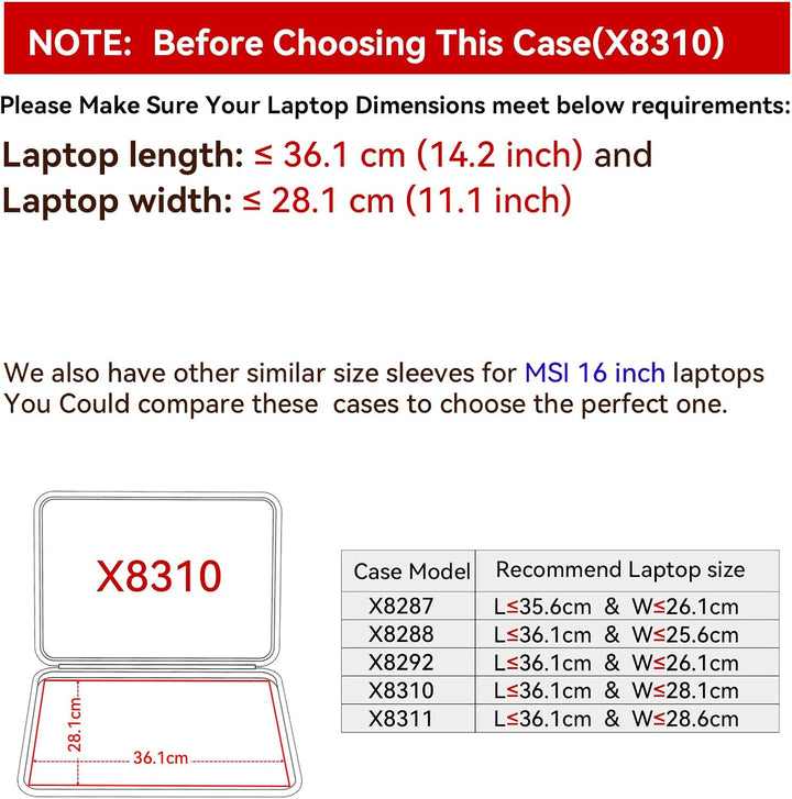 Smatree Hard Eva Schutzhülle Tasche Kompatibel für 16 Zoll MSI Raider GE68 HX 14V, MSI Vector 16 HX