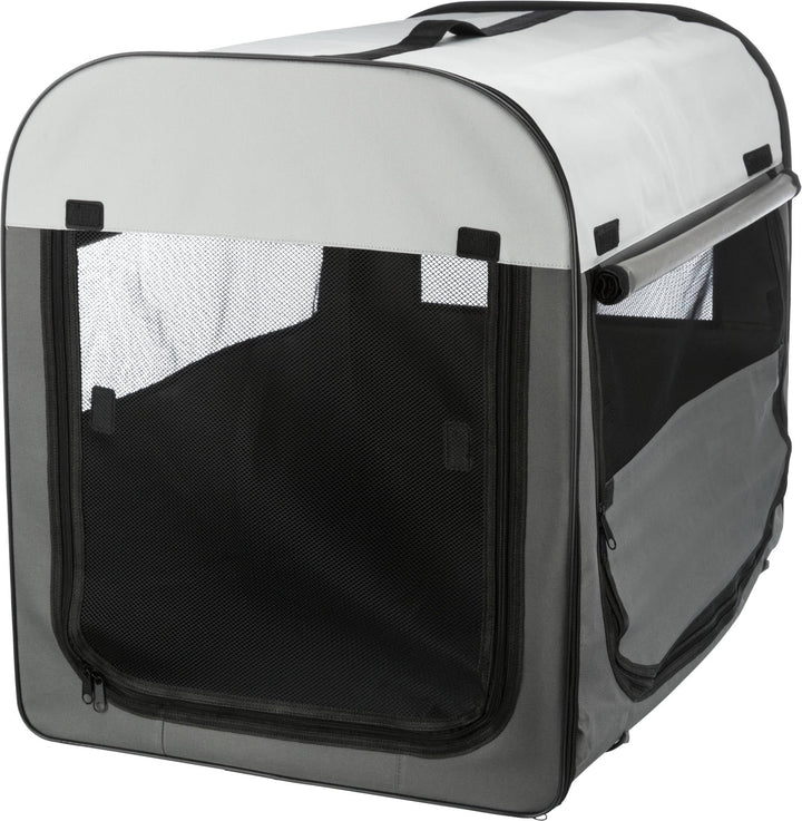 Trixie 39704 Mobile Kennel, M: 55 × 65 × 80 cm, Grau Grau 55 × 65 × 80 cm, Grau 55 × 65 × 80 cm