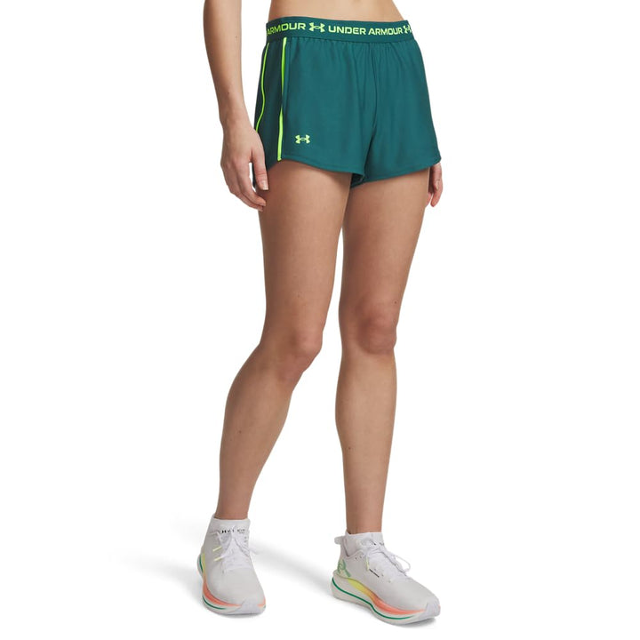 Under Armour Damen Shorts Tech Play Up 2in1 Shorts L Rack Green, L Rack Green
