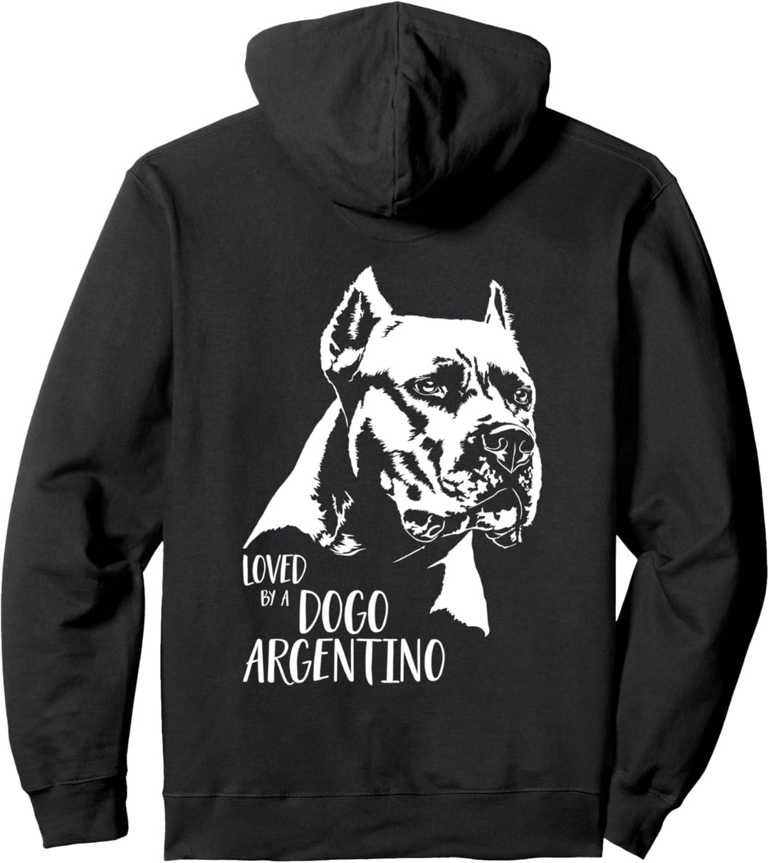 Loved by a Dogo Argentino Hunde Spruch Hundespruch Pullover Hoodie