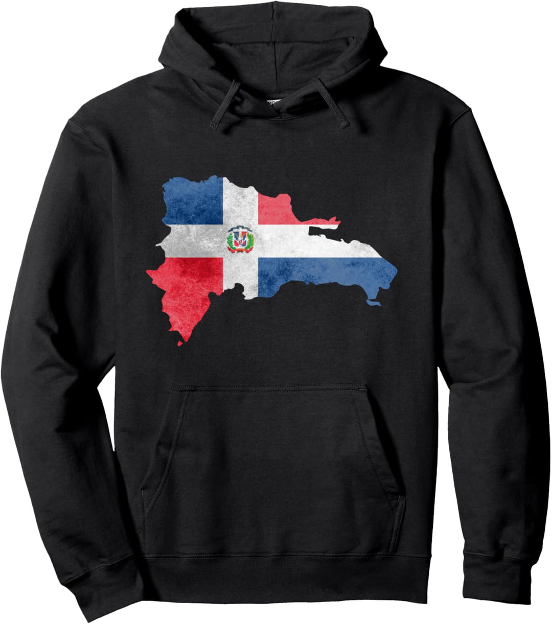Dominikanische Republik Dominicana Flag Grunge Design Pullover Hoodie