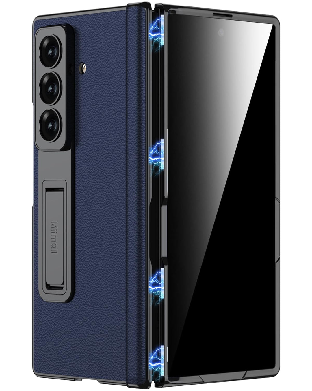 Miimall Privacy Case Kompatibel mit Samsung Galaxy Z Fold 7 Hülle Anti-SPY Displayschutz+Scharniersc