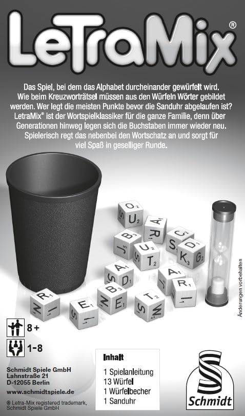 Schmidt Spiele 49212 Letra Mix, Würfelspiel