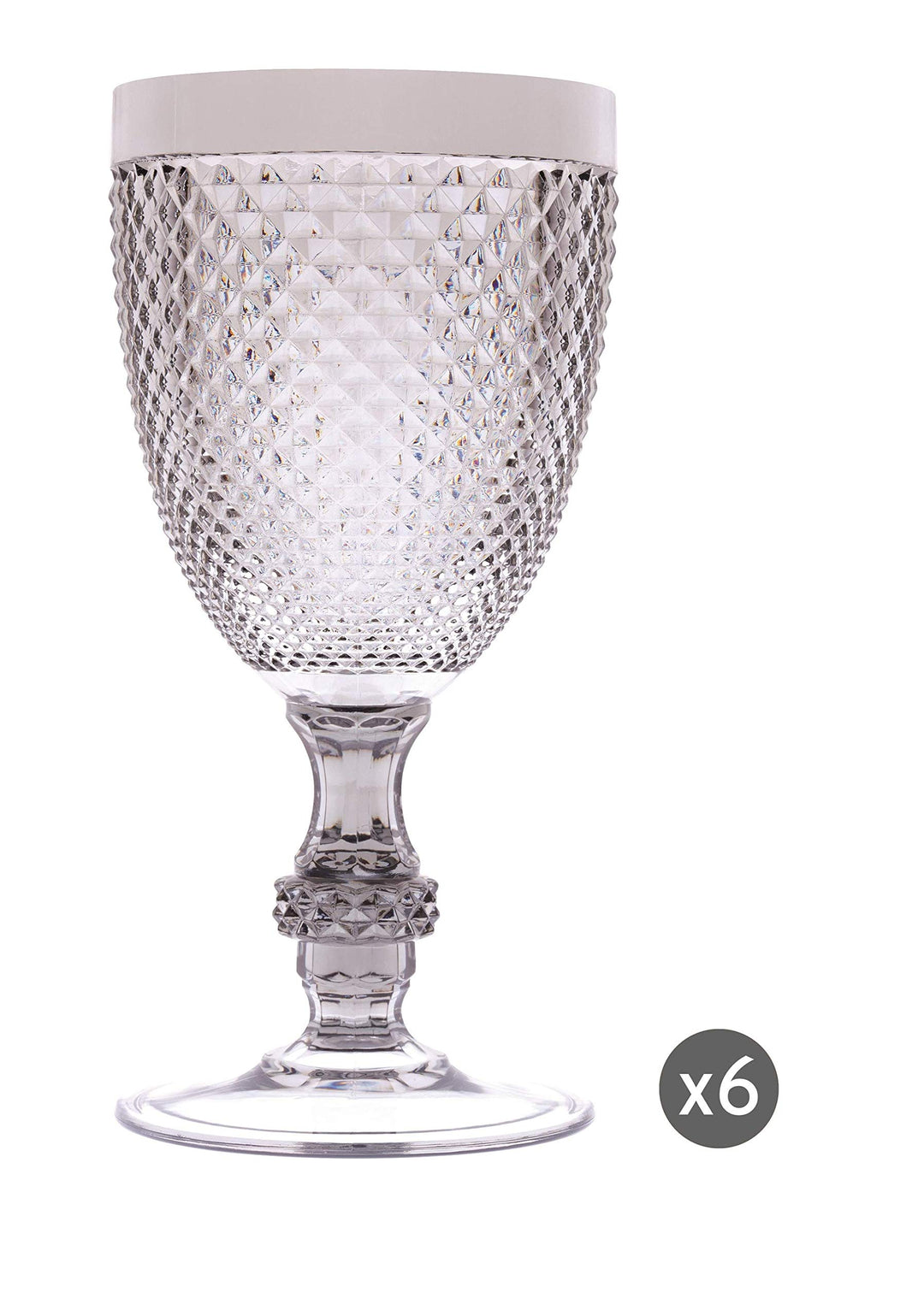 Brunch Time Glas 6er Set Linea Diamond 39 cl silber, Silber