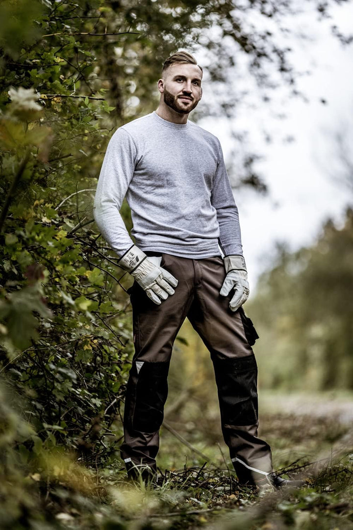 Nitras Motion TEX Light 7015 Arbeits-Pullover - Leichter Baumwoll-Pulli - Sweater für die Arbeit M H