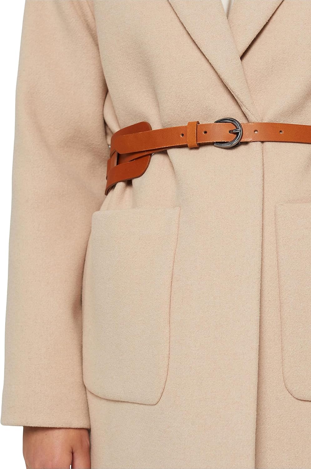 ESPRIT Damen Gürtel 091ea1s306, 220/Rust Brown, XL