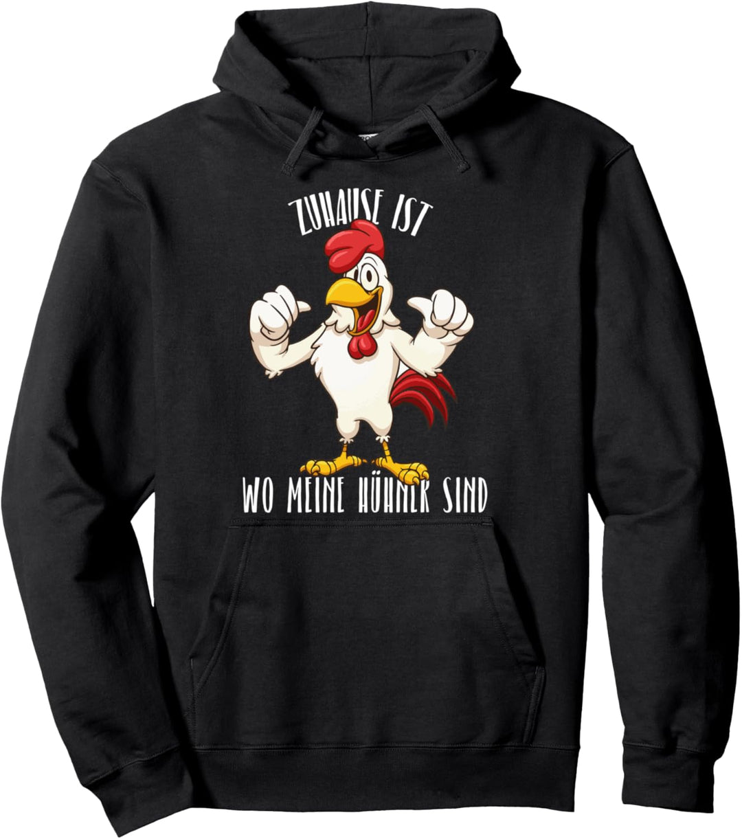 Zuhause ist wo meine Hühner sind. Lustiges Bauern Geschenk Pullover Hoodie