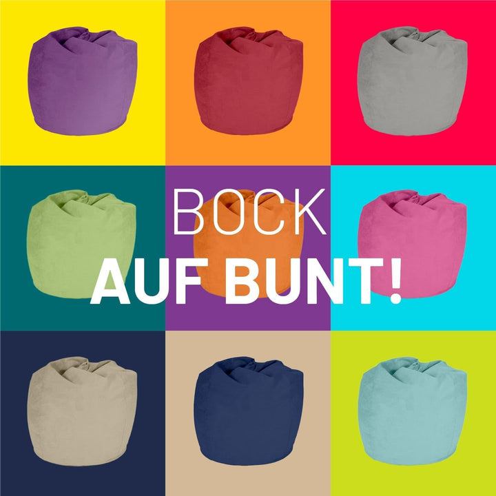 Lumaland Sitzsack Luxury 60x45cm | Microvelours Beanbag mit extra weichem & robustem Stoff | Für Erw
