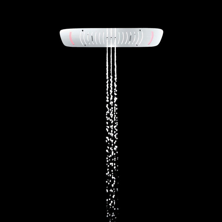 Design XL LED Regendusche 68 x 43 cm Soho 2.0 in Schwarz Matt