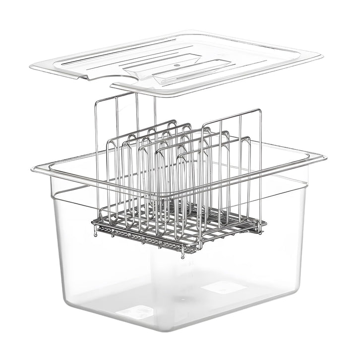 Sous Vide Behälter -11L mit Deckel und Rack für Sous Vide Stick Garer Mehrere Marken, Multifunktiona