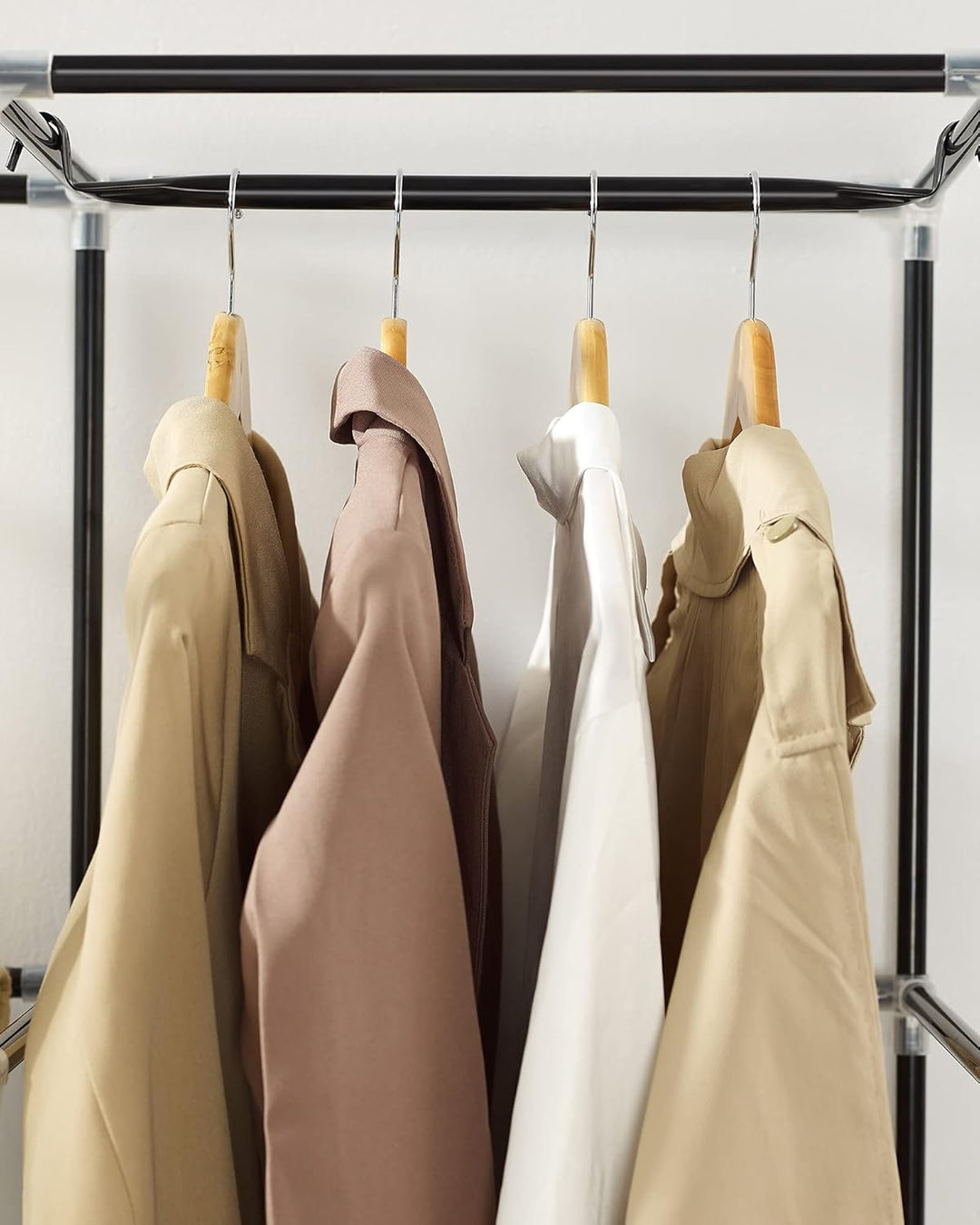 SONGMICS Kleiderschrank, Stoffschrank, 6 Ablagen, Verschiedene Aufbaumöglichkeiten, 88 x 45 x 168 cm