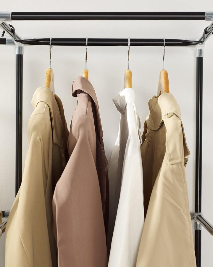 SONGMICS Kleiderschrank, Stoffschrank, 6 Ablagen, Verschiedene Aufbaumöglichkeiten, 88 x 45 x 168 cm