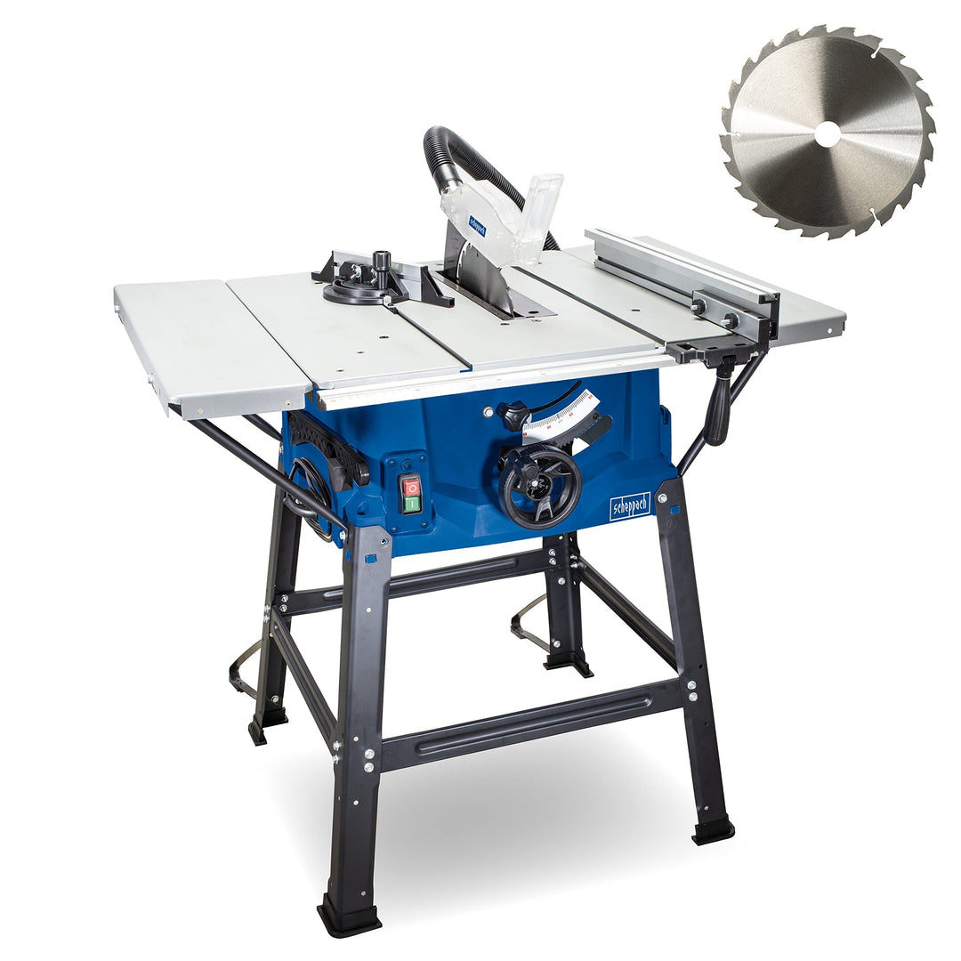 Scheppach Tischkreissäge HS100S (2000W, Sägeblatt Ø250mm, Schnitthöhe 85mm, Tischgrösse mit Verbreit