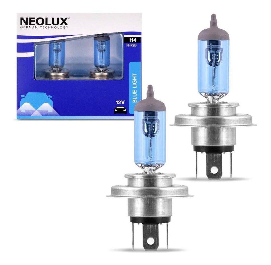 Neolux Blue Light H4 Halogen Scheinwerfer N472B-2SCB 4000K 12V 60/55W Softcover Box (2 Leuchtmittel)