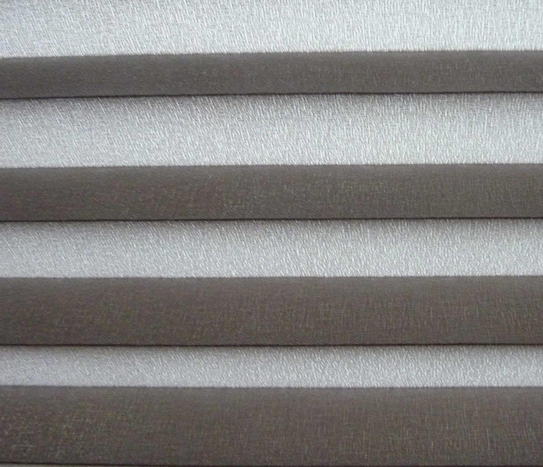EXKLUSIV HEIMTEXTIL Plissee Verspannt mit Klemmträgern Silber-grau 80 x 220 cm, Silber-grau 80 x 220