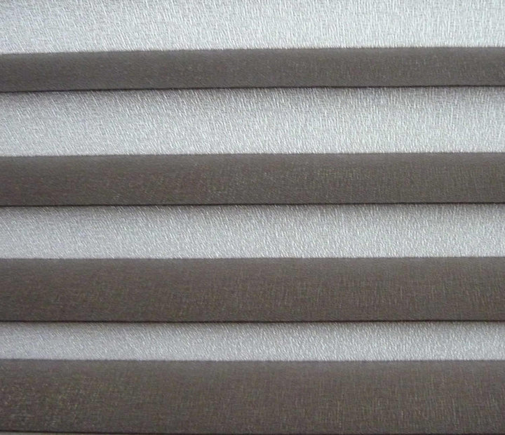 EXKLUSIV HEIMTEXTIL Plissee Verspannt mit Klemmträgern Silber-grau 60 x 140 cm, Silber-grau 60 x 140