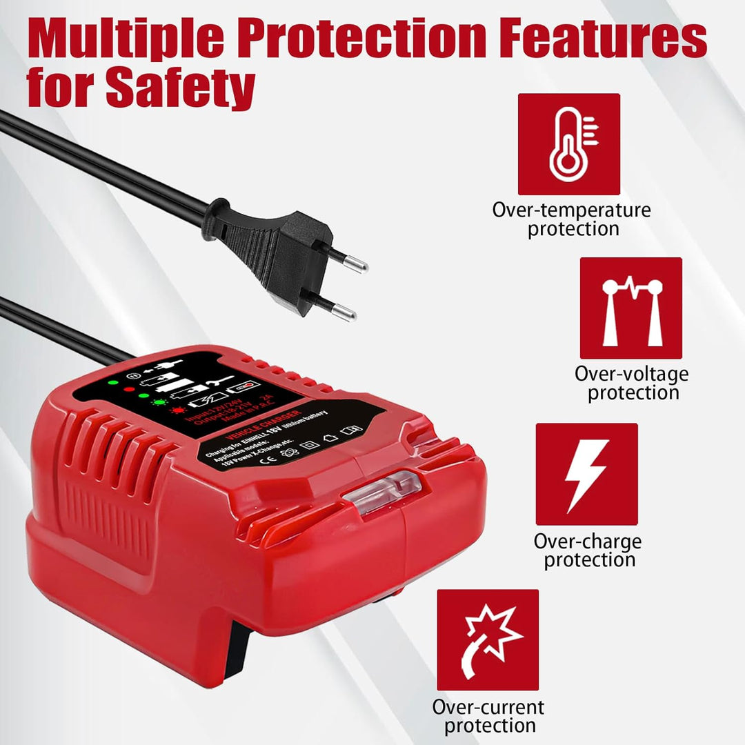 PXC Ladegerät für Einhell 18V Batterie, Cordless Tool Akku Ladegerät Power X-Change Schnellladegerät