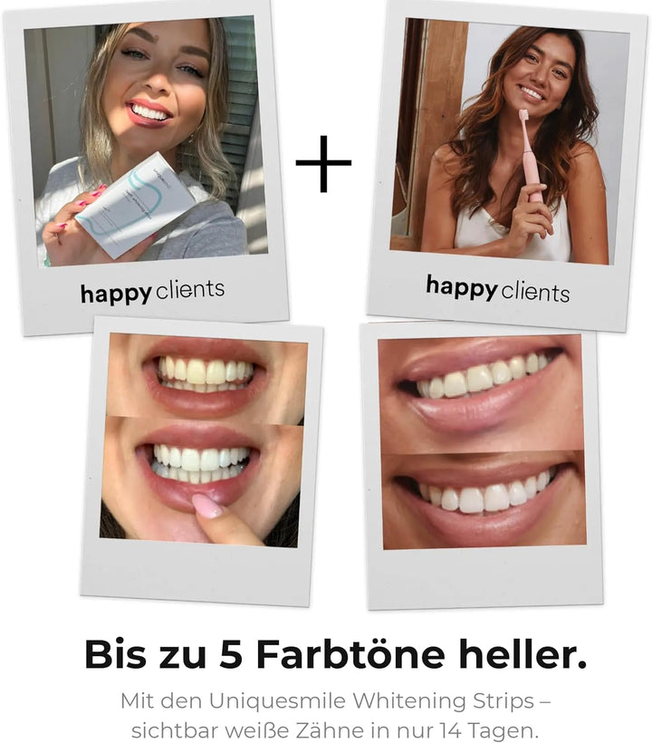 Zahnaufhellung Whitening Strips - Testsieger 2024-100 Tage risikofrei testen - frei von Peroxid - in