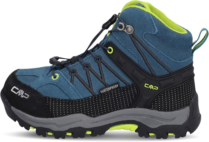 CMP Kids Rigel Mid Trekking Wp Walking Shoe, Deep Lake-Acido, 35 EU