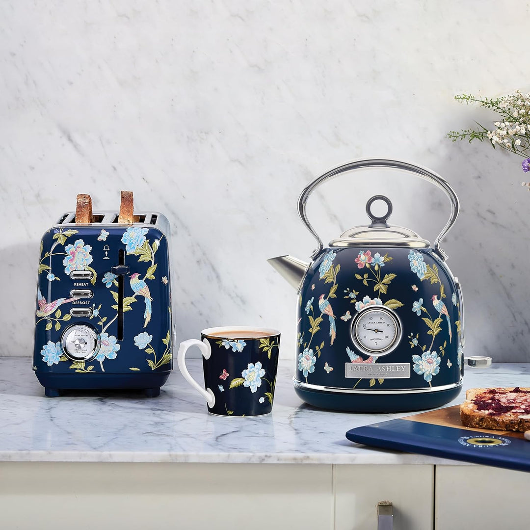 Laura Ashley Toaster und Wasserkocher Set von VQ (Elveden Marine, Elektrischer Wasserkocher und 4-Sc