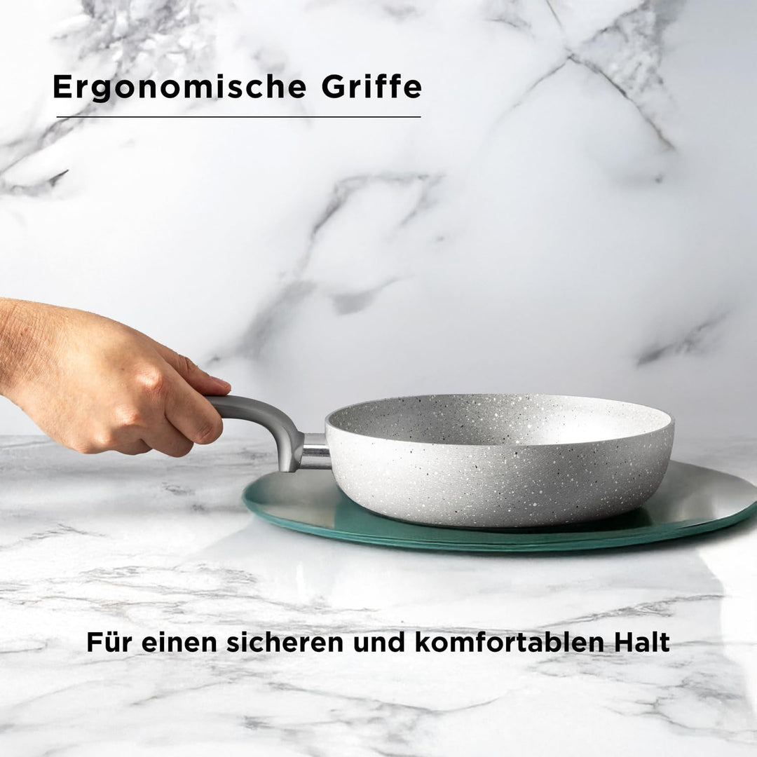 KASANOVA Set Töpfe für traditionelle Kochfelder, antihaftbeschichtetes Töpfe-Set, Kochgeschirr-Set,