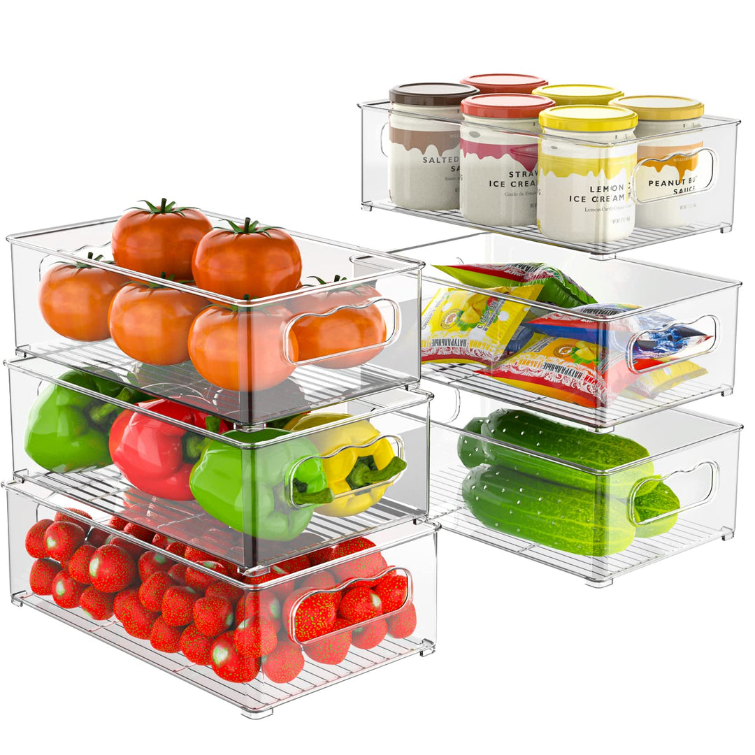Kühlschrank Organizer Set - 6er Set (3 Grösse) Kühlschrank Organizer, Küchen Organizer für Speisekam