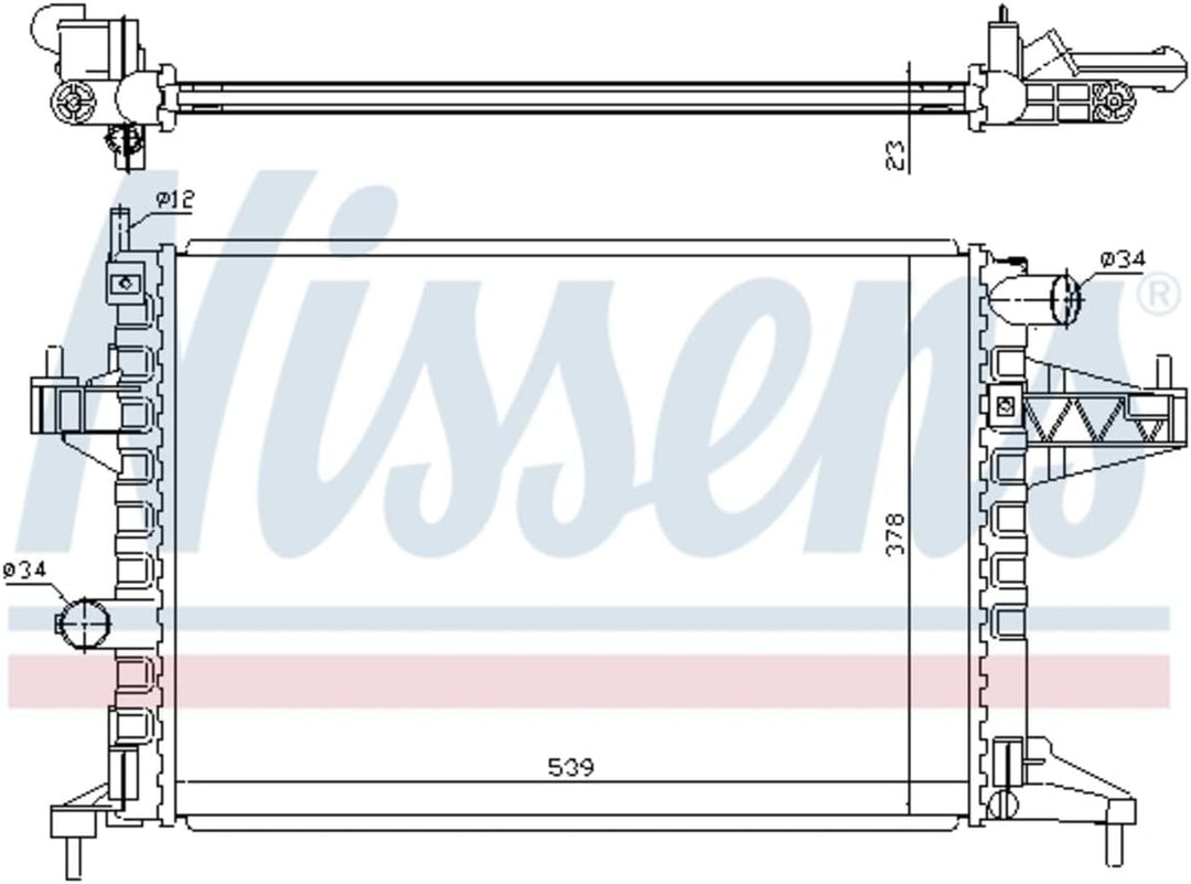 Nissens 63008 Kühler, Motorkühlung