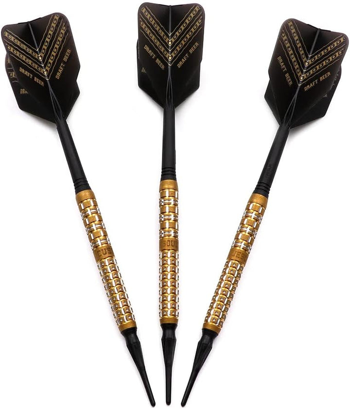 CUESOUL Soft Tip 90% Tungsten Dart Set mit Ölfarbe Finish und ROST Flights 21g fassbier, 21g fassbie