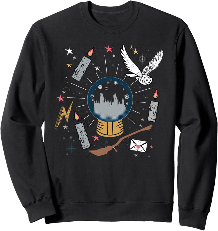 Harry Potter Hogwarts Holiday Snowglobe Hedwig Weihnachten Sweatshirt