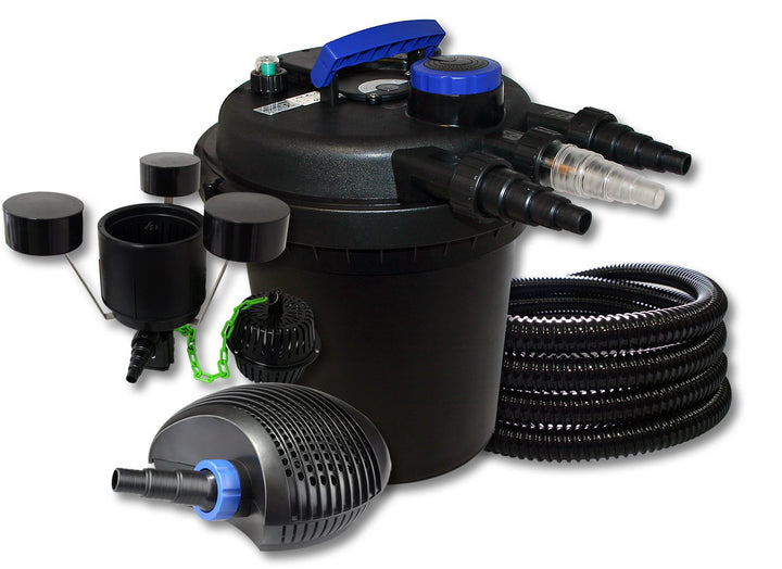 SunSun Komplettset: CPF-250 Teichdruckfilter bis 10000 L Teich mit 11W Teichklärer, CTF-6000 SuperEC