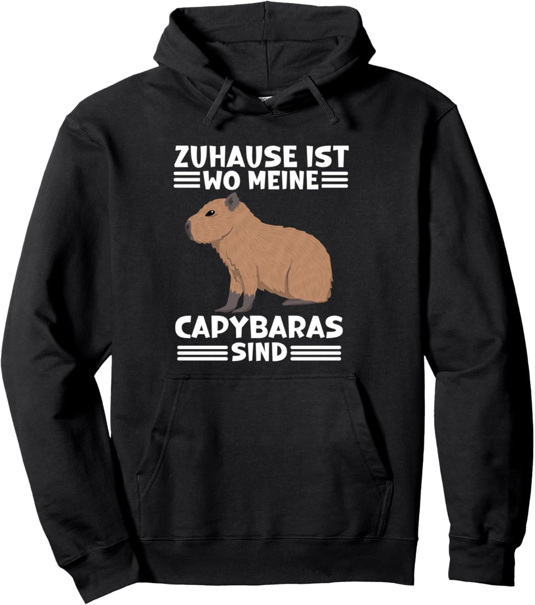 Lustiges Zuhause Ist Wo Meine Capybaras Sind Wasserschwein Pullover Hoodie