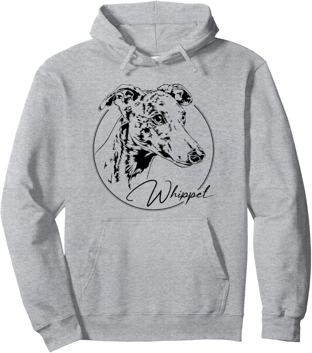 Whippet Hund Hunde Portrait Windhunde Hundeportrait Pullover Hoodie