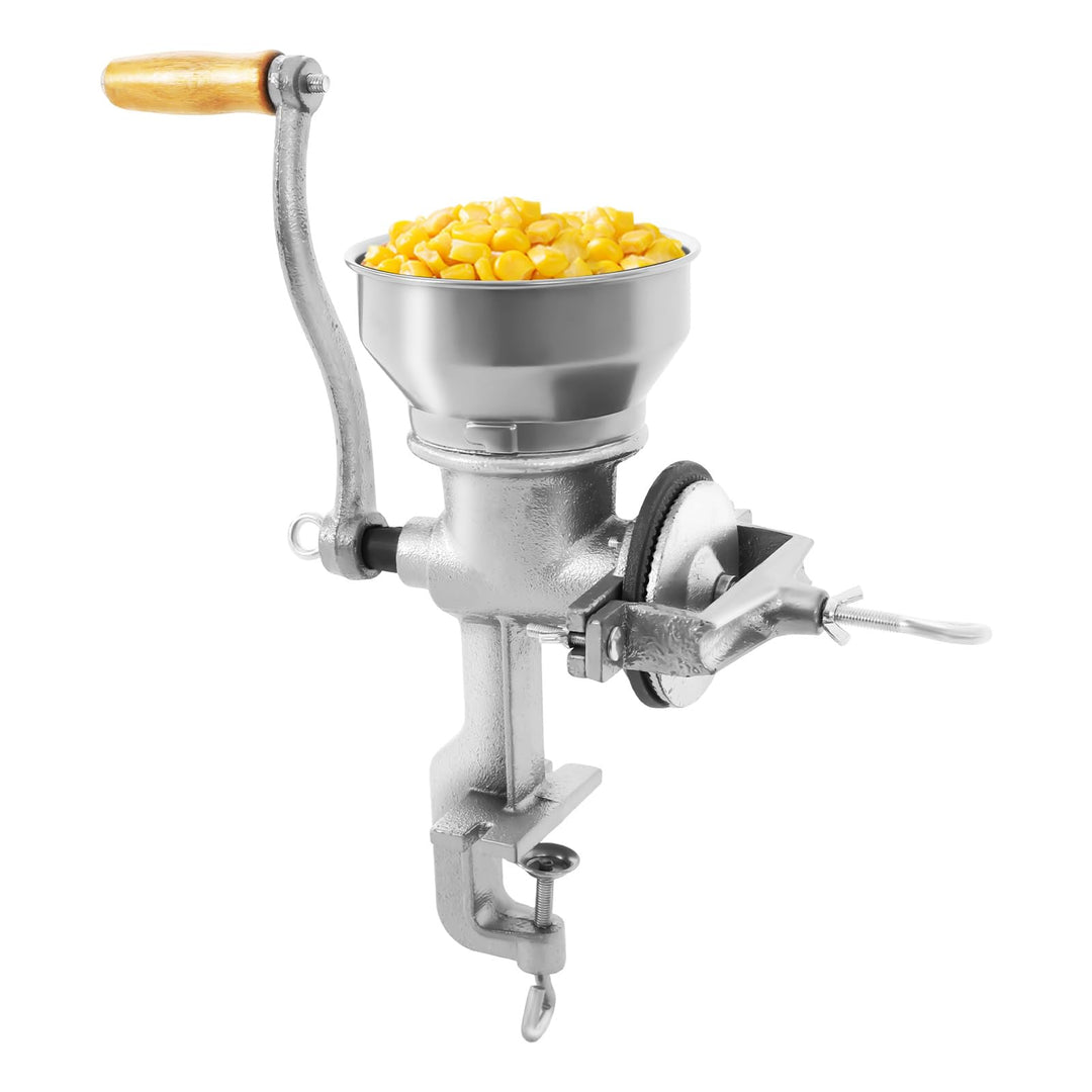 Fräsgrobheit Einstellbar Handkurbel-Getreidemühle, Getreidemühle Manuelle mit 14cm Zoll Grosser Tric