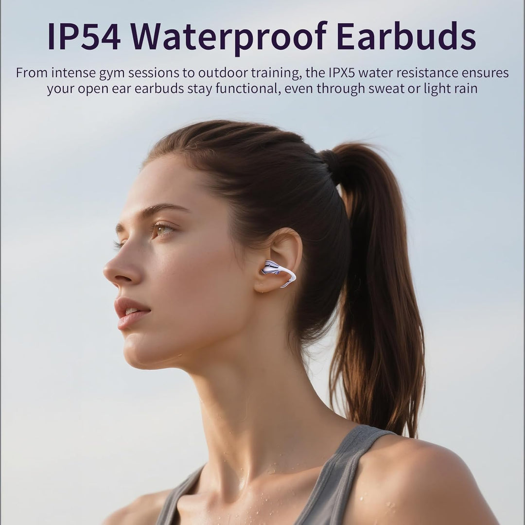 Open-Ear-Kopfhörer I5, Kabellose Bluetooth 6.0 Clip-On-Ohrhörer mit ENC, IPX5 wasserdicht, 36 Std. L