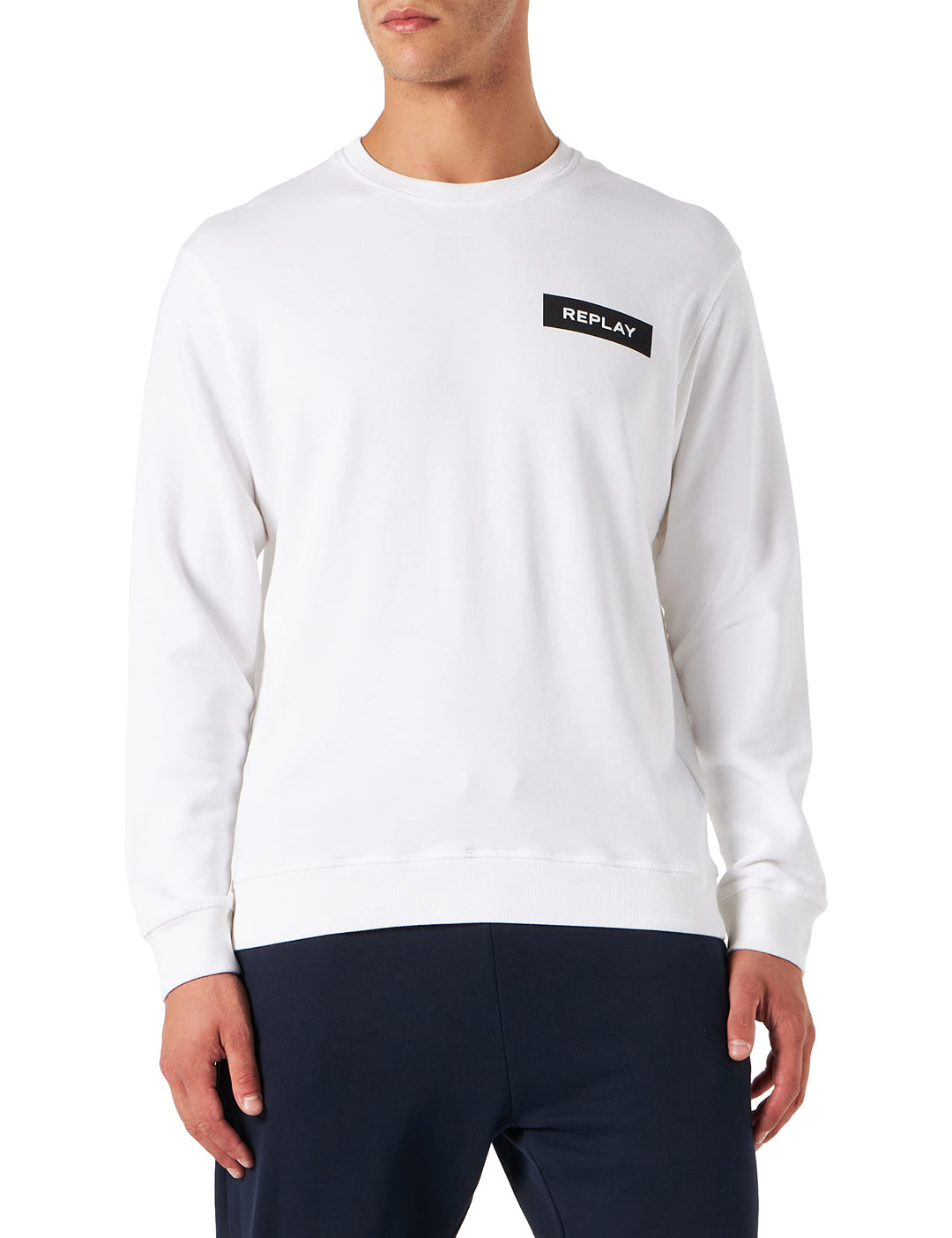 Replay Herren Sweatshirt, 001 White