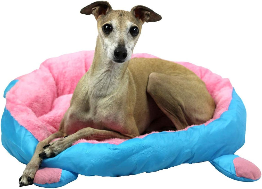 Katzenbett mit Ohren rosa/blau, rosa/blau