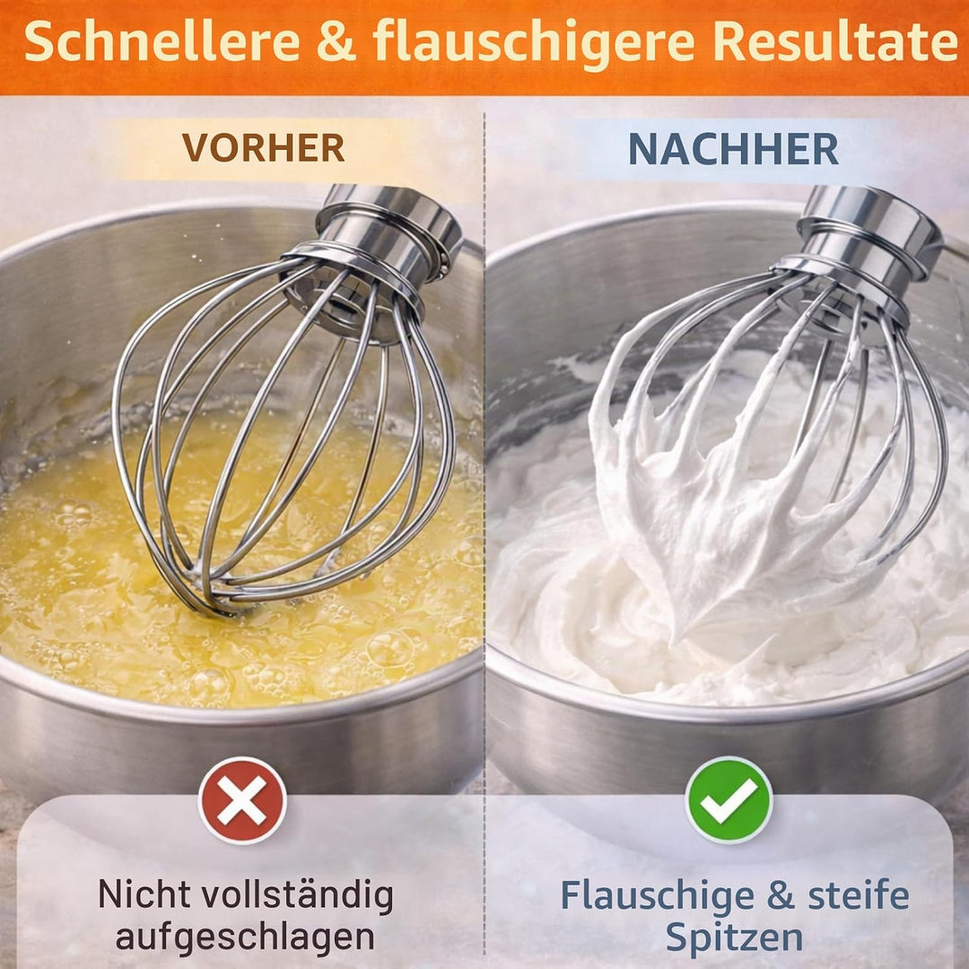 Poweka K45WW Schneebesen aus Edelstahl für KitchenAid