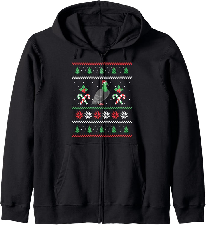 Ugly Christmas Taube Weihnachten Taubenzucht Tiere Kapuzenjacke