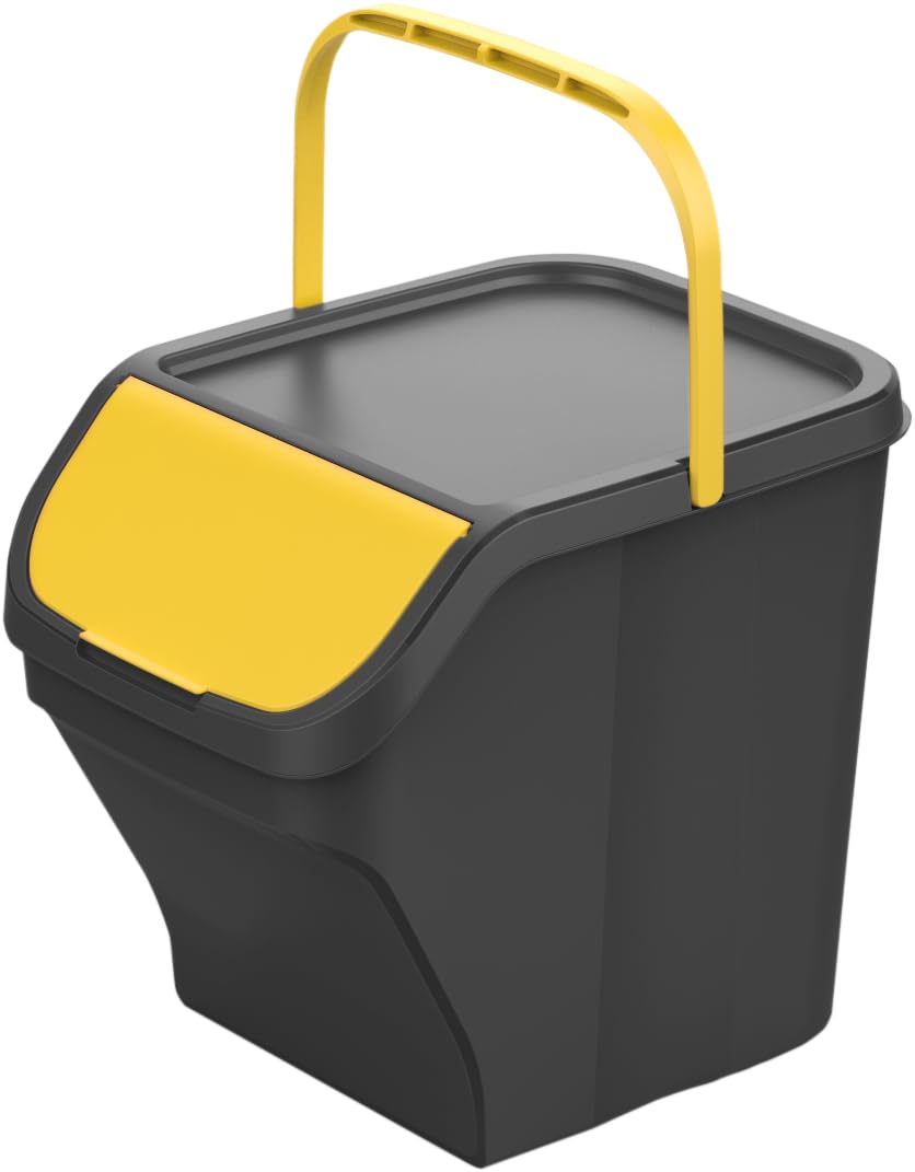 Gardissimo "Stack / 4 x 25 Liter Mülleimer - Küche Stapelbox 4 Fächer - Mülltonnenbox 4er - Abfallei