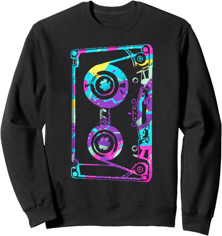 Vintage Retro Musik Kassettenband Mixtape Ich liebe die 80er Sweatshirt