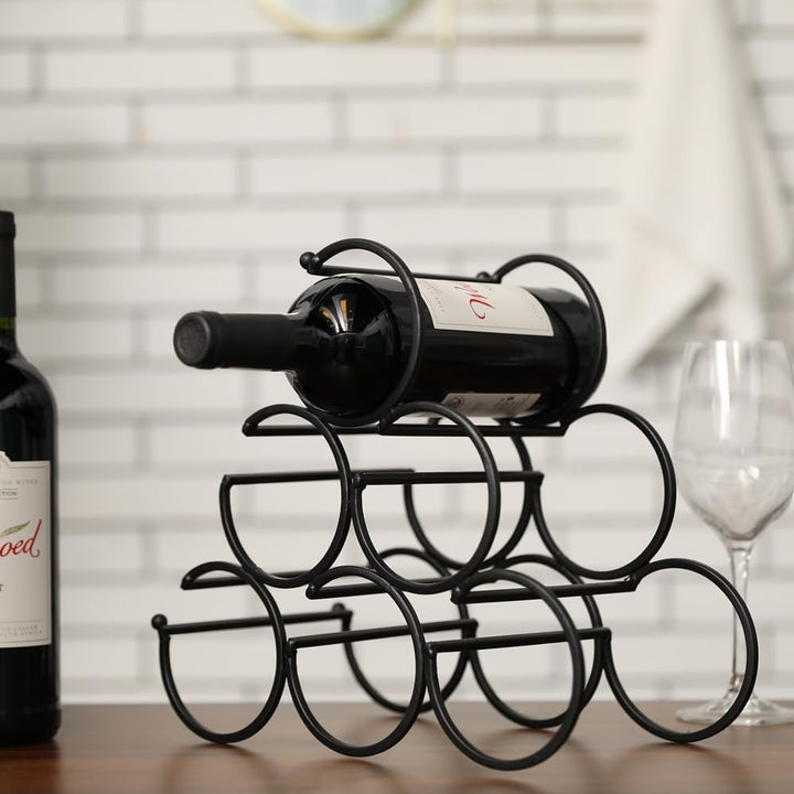 JHY Design Eisen Tisch Weinregal, Wein Flaschenregal Weinregale Freistehender Weinhalter Weinflasche