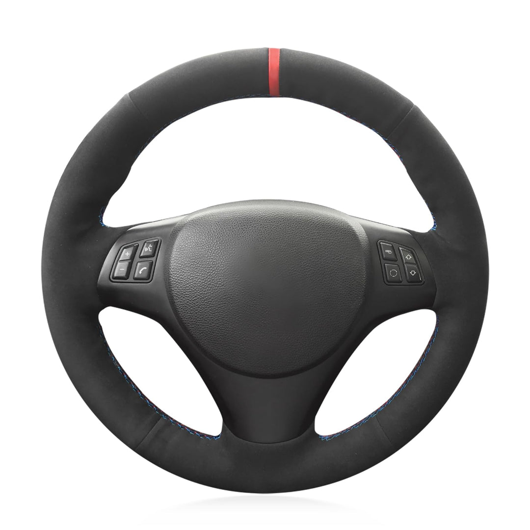 MEWANT Lenkradhülle für BMW (M Sport) 1er E87 / E81 / E82 (Coupe) / E88 (Cabrio) / M E82 / 3er E90 (