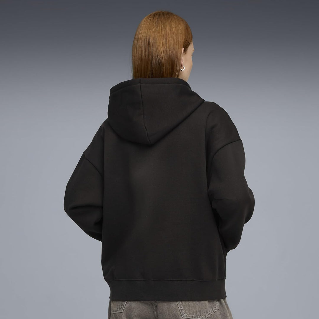 PUMA Damen ESS Small No. 1 Logo Comfort Hoodie mit durchgehendem Reissverschluss L Puma Black, L Pum