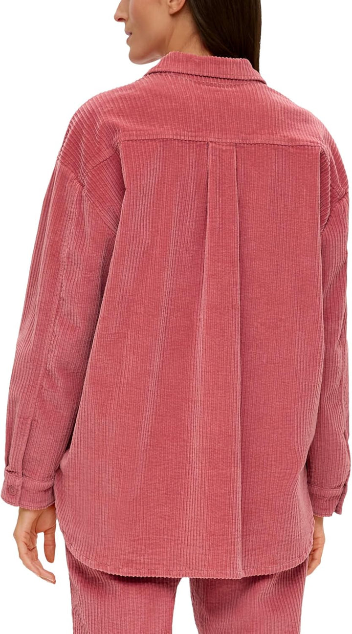 s.Oliver Damen Cord Overshirt Jacke ORANGE, L