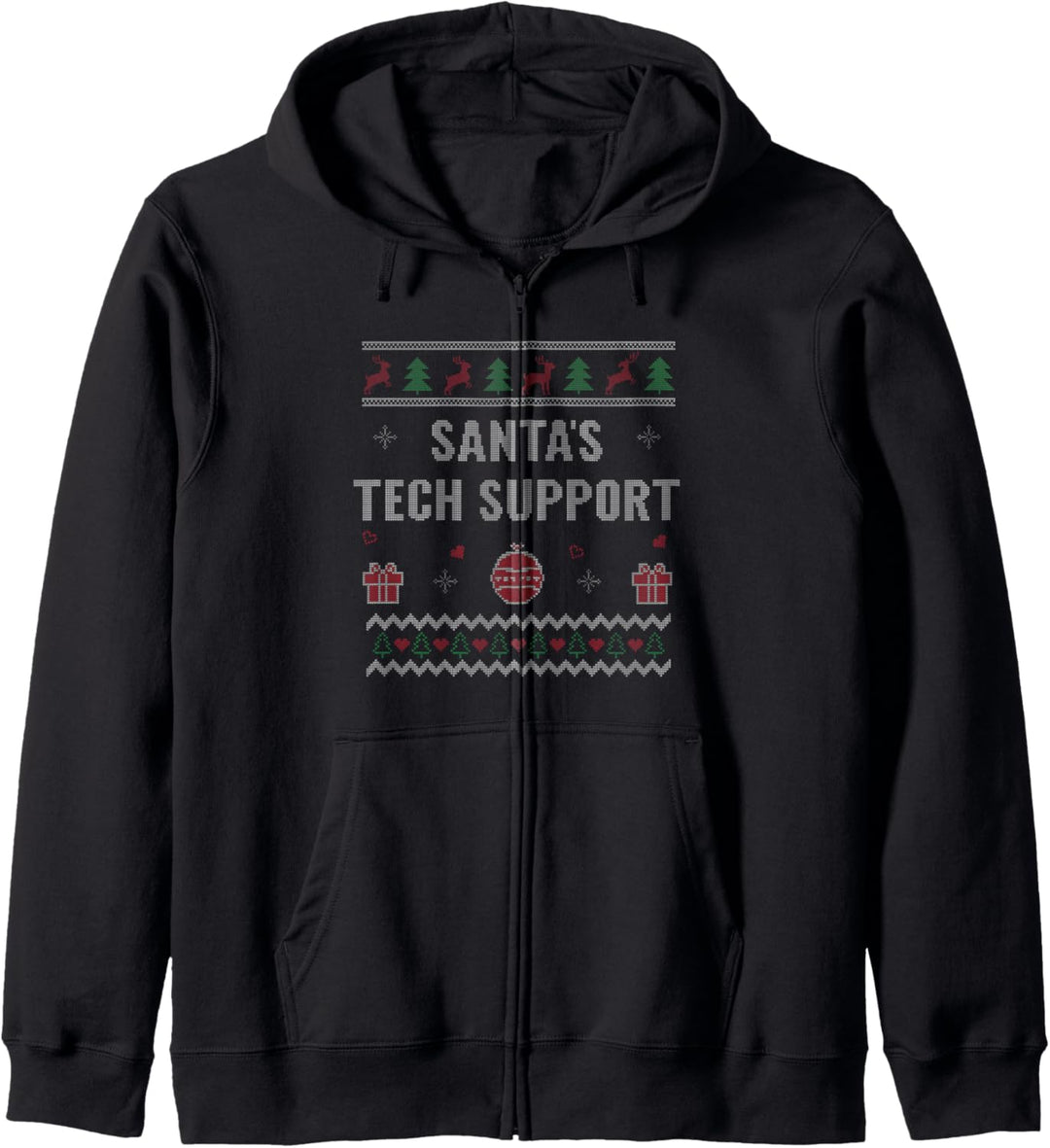 Tech Support Ugly Christmas Lustiger Computer IT Nerd Xmas Kapuzenjacke